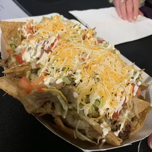 Loaded nachos from the food truck. Grand Junction doesn&apos;t run it but they get partial credit for having it on property when I was hangry.