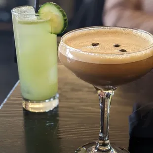 two cocktails