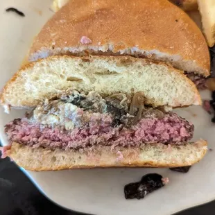 GLK burger - requested medium rare.  Very good