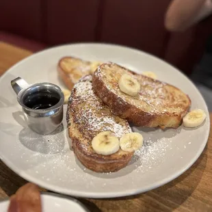 French toast. The plate is large. It was bigger than my face. My 12yo was thrilled