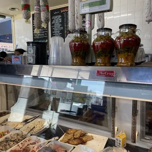 a variety of deli items