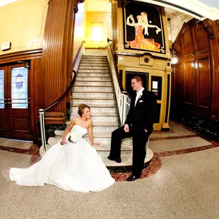 Grand marble stairway