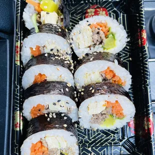Kimbap (missing 2 pcs, I was hangry), 10pcs in an order