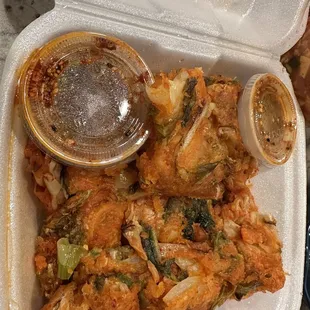 Kimchi pancakes