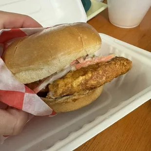 Hencredibles spicy chicken sandwich