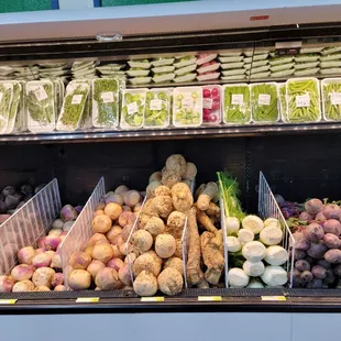 a display of vegetables