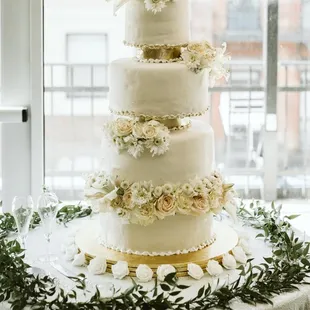 a three - tiered wedding cake