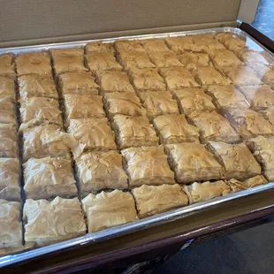 Full size walnut baklava tray