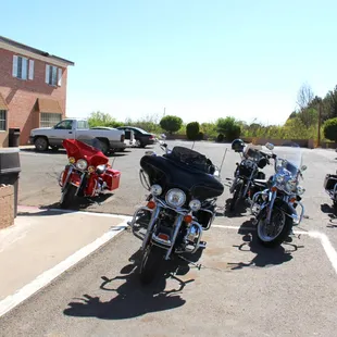 Plenty of Motorcycle parking too!