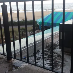 the balcony with the ocean view. Terrible hotel with the terrible staff.