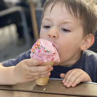 The strawberry with sprinkles was a hit!