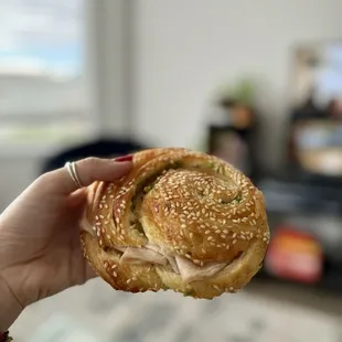Scallion Bun Mortadella Sandwich
