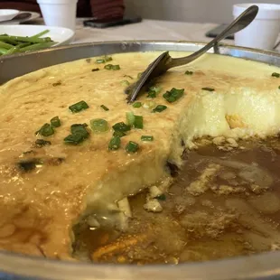 Steamed egg cake - this one with triple egg