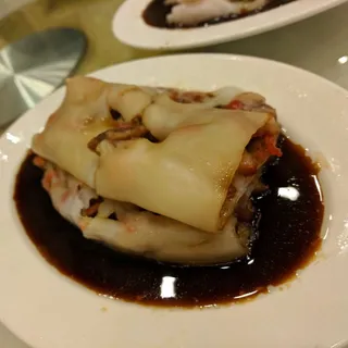 BBQ Pork Rice Noodle Rolls Dim Sum