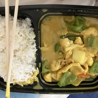 128. Curry Chicken Over Rice