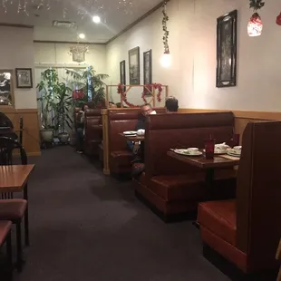 the dining area of a restaurant