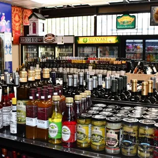 a wide selection of liquors
