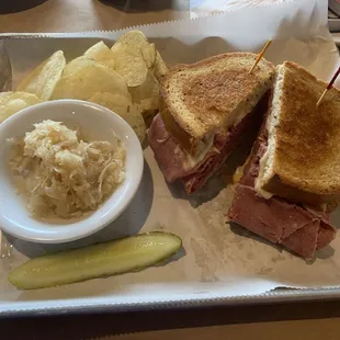 Rueben with the kraut on the side.