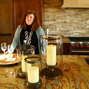 Gracious hostess, Ravel, in the great room