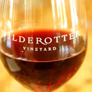 A photo of the lovely Wilderotter wine