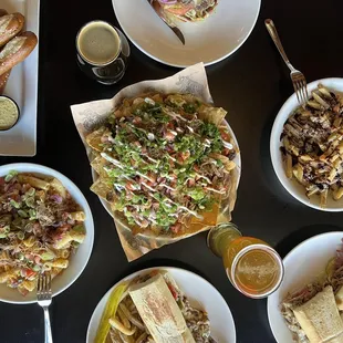 a table of food