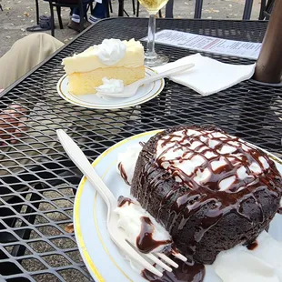 Lemon Cake and Chocolate Bomb Cake