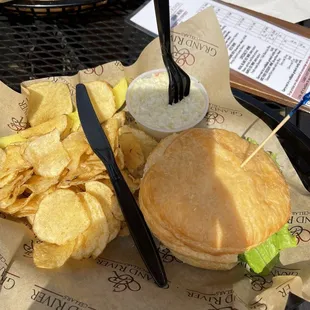 Special chicken salad sandwich.