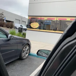 a car in a parking lot