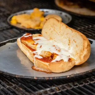 a meatball sandwich on a bun