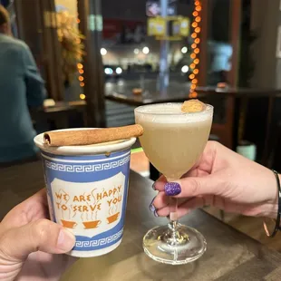 Orchard harvest Martini (right) &amp; Pumpkin Spiced Espresso Martini (left)   - Photo by Allfunnewyork from instagram