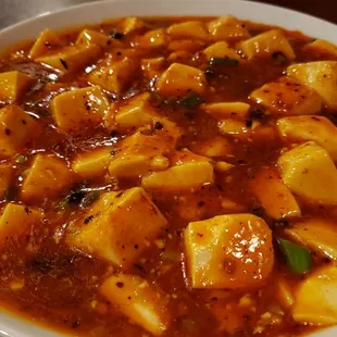 Mapo tofu, vegan w/o meat ($15). Decent, but not as spicy as before. No Szechuan peppercorn.