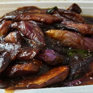 Eggplant with sweet bean sauce ($11). Tasty. Nicely done. Not sweet, not oily, not gloopy.