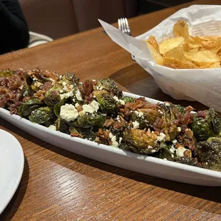Crispy Bourbon Brussel Sprouts