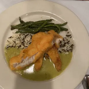 Red Lentil Encrusted Walleye perfectly cooked
