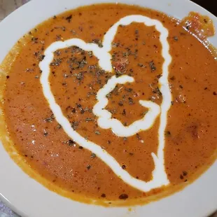 Tomato Bisque Soup with my Initial!!!!!