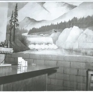 North wall of the mural. Early 1950's
