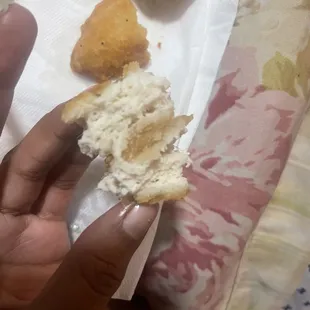 Inside the chicken tenders