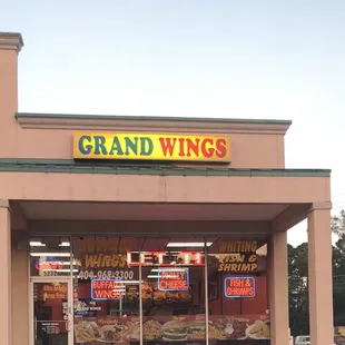 the front of the restaurant