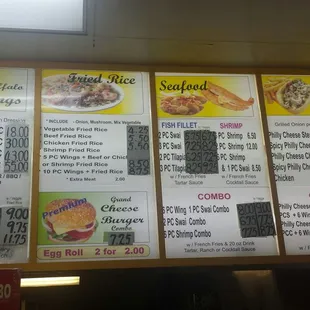 Grand Wings Menu.