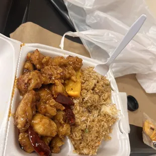 Orange Chicken and fried rice