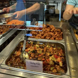 chicken wings and fried chicken, interior