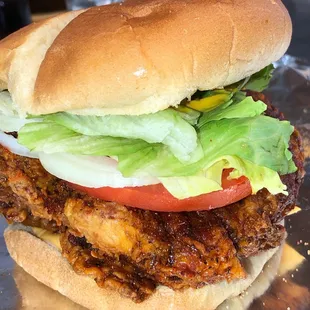 Loaded Hot Chicken Sandwich!