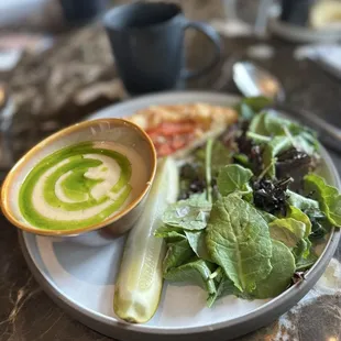 This cauli soup was to die for with a chili oil drizzle.