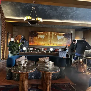 Bar area with comfy couch seating