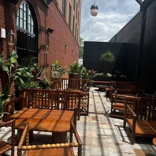 Patio lounge seating (cushions were not out, as patio was closed)