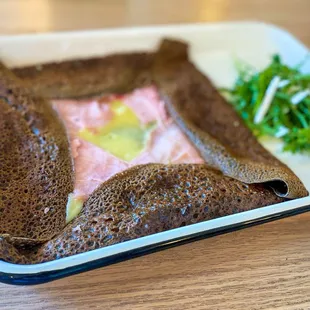 a close up of a plate of food