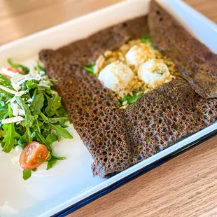 a plate of food on a table