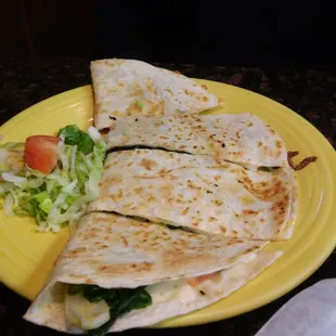 Spinach &amp; Cheese quesadillas