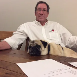 Bob and Deuce the wine store dog!!