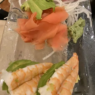 a plate of sushi